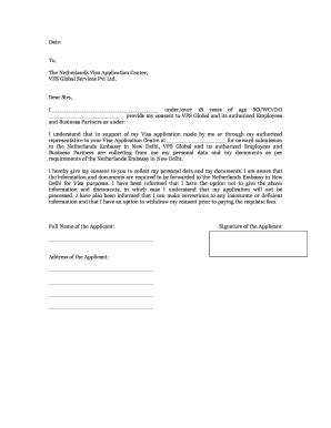 Oci Consent Letter Template